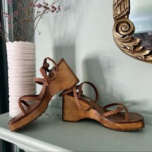 Vintage Y2K wood platforms